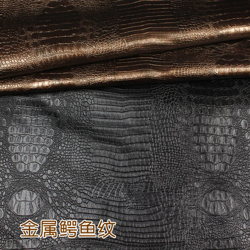 

2019 Silk Fabric Fabric Tecidos Free Shipping Pu Imitation Soft Package Hard Crocodile For Grain Bag Door Furniture Leather