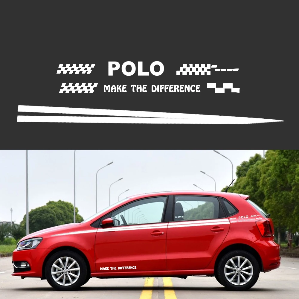 Боковая наклейка на кузов автомобиля наклейки для Volkswagen VW POLO хэтчбек седан