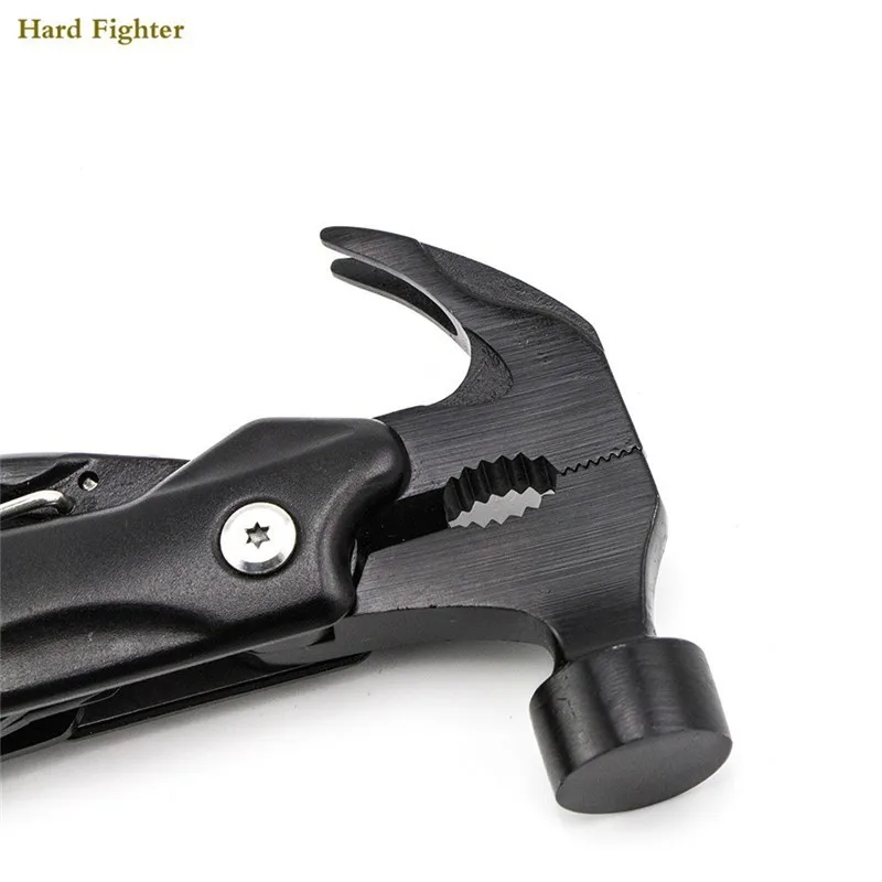 Hammer multitool outdoor black survival pliers pocket knife folding tool cutter serrated jaw hand Combination Multi Functional Hammer multitool outdoor black survival pliers pocket knife folding tool cutter serrated jaw hand Combination Multi Functional