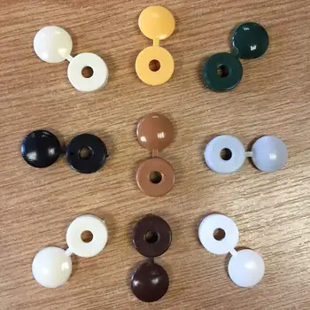 

100Pcs Hinged Plastic Screw Cover Fold Caps Button For Car Furniture Decorative Cover Pan head countersunk screws