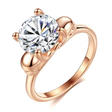 

Sexy Mom Stainless Steel Rings For Women Rose Gold Titanium Trendy Fashion Round