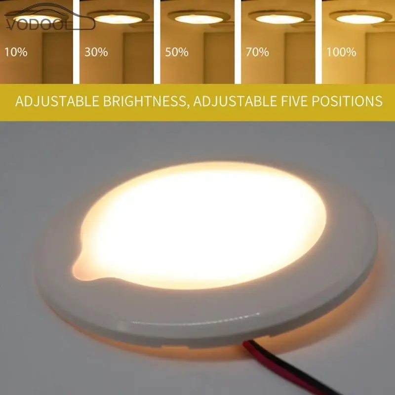 RV Lamp Caravan Accessories Camping Car RV Roof Ceiling Cabin Light IP67 Touch Dimming