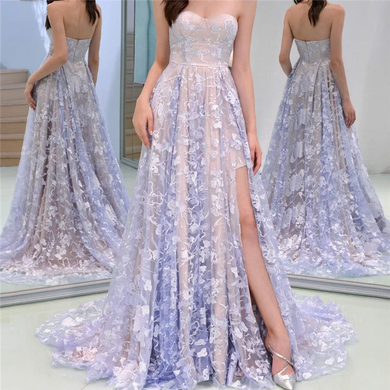 

2019 Women Backless Strapless Long Dress Spring Summer V-Neck Elegant Party Dress Ladies Sexy Slim Floor-Length Dresses Vestidos