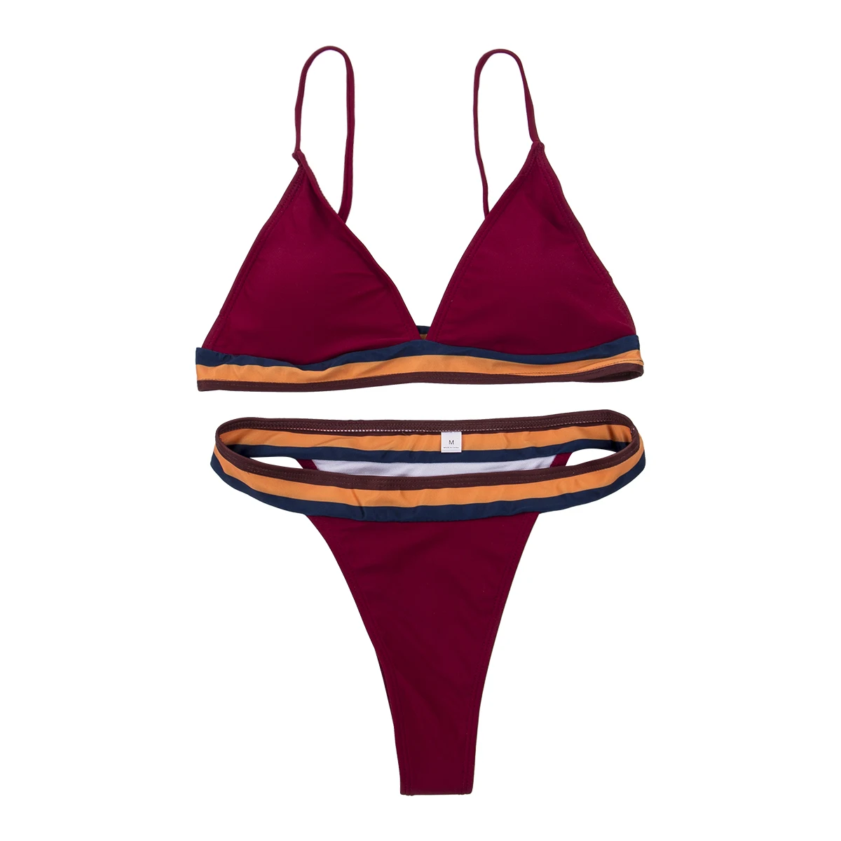

Summer Swimwear Women Push-up Padded Bra Bandage Bikini Set Striped Swimsuit Triangle Bikinis Swimwears Bathing