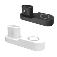 W3 Wireless Charger Stand 4 In 1 Fast Charging Dock For IPhone X 10 For Apple Watch IWatch 1 2 3 For Apple Airpods Earpod цена W3 Wireless Charger Stand 4 In 1 Fast Charging Dock For IPhone X 10 For Apple Watch IWatch 1 2 3 For Apple Airpods Earpod цены онлайн