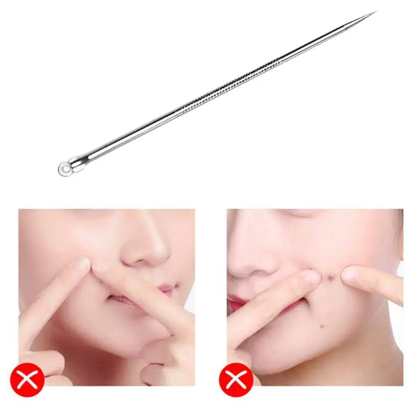 1PCS Stainless black Head Pimples Acne Needle Tool Face Care Blackhead Acne Remover Needles Blackhead Removal Free Shipping