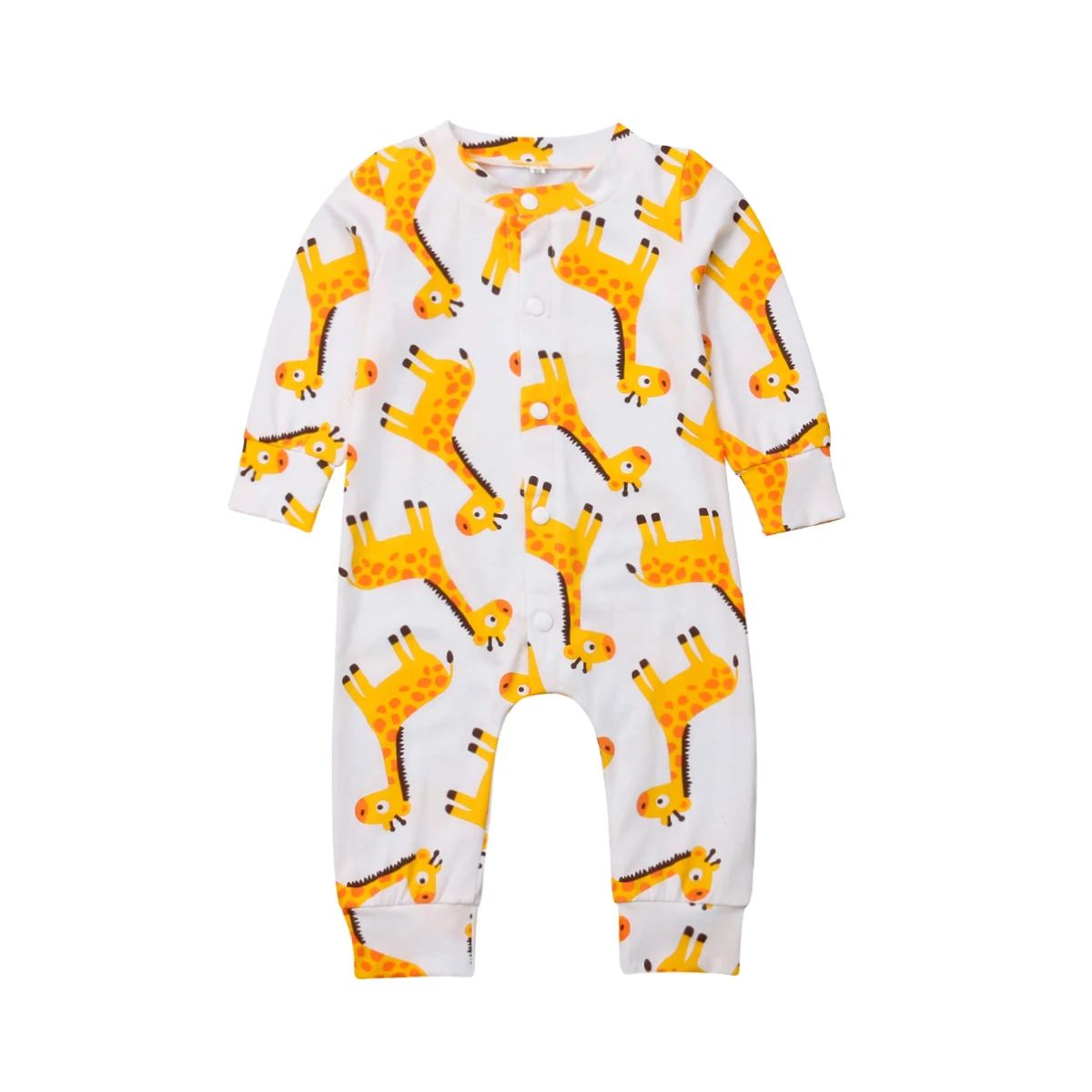الطفل الكرتون الزرافة واحدة قطعة رومبير الوليد الرضع الرضع صبي فتاة السروال القصير بذلة الملابس تتسابق 0-18 متر