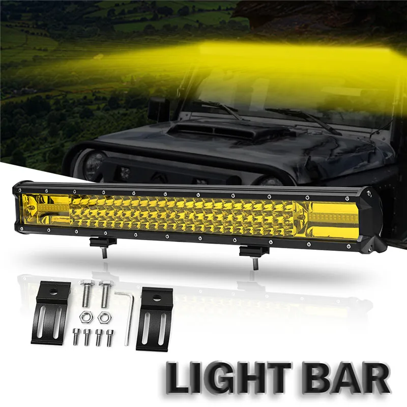 

648W Flood LED Work Light Bar 22 inch Combo Driving Lamps Waterproof 108LED Work Light 6000K For SUV ATV Offroad Vehicle