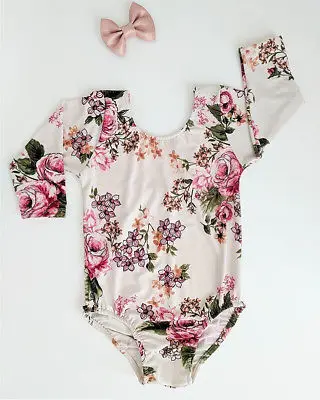

Kids Baby Girls Toddler Long Sleeve One Piece Swimsuit Cute Cartoon Pattern Bathing Suits Swimwear Bikini