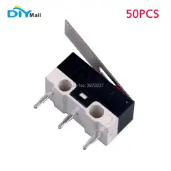 50 шт DIYmall Мгновенный Micro кнопку шарнира рычаг переключатель SPDT 1NO 1NC 3 Pin AC 125 V 1A