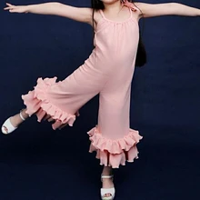 Милый кружевной комбинезон с оборками для девочек; комбинезоны для малышей; Комбинезоны на подтяжках; детская одежда; летняя одежда для детей