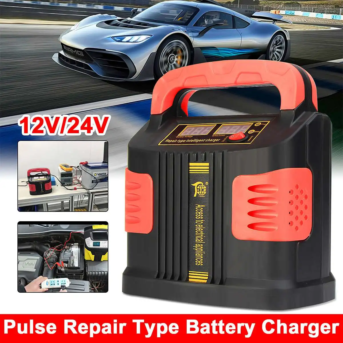 Popular 12V//24V Car Battery Charger Pulse Repair Jump Starter Booster Power Bank