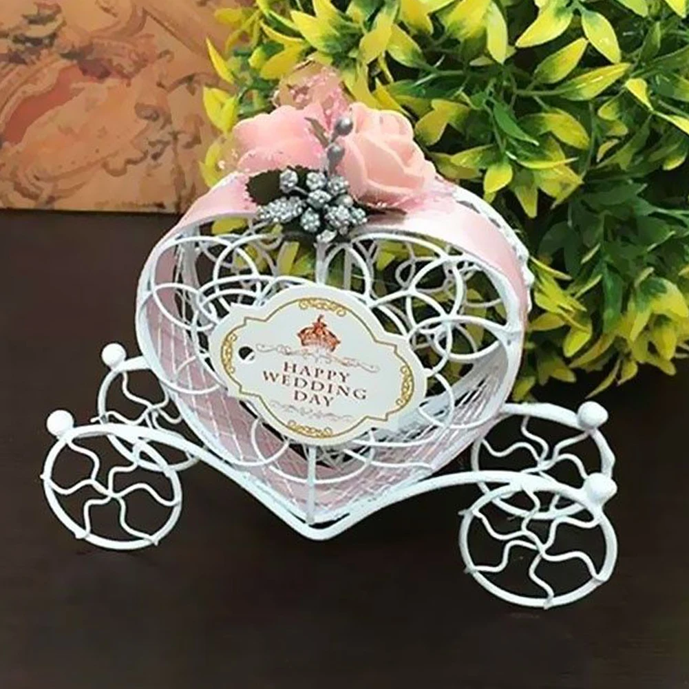 

Cute Lovely Cinderella Carriage Candy Chocolate Boxes Birthday Wedding Party Favour Decoration