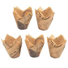 100 шт выпечки чашки Кондитерская бумага для маффинов новости бумаги стиль Рождество выпечки кекс оболочка для кексов Чехлы формы для выпечки аксессуары