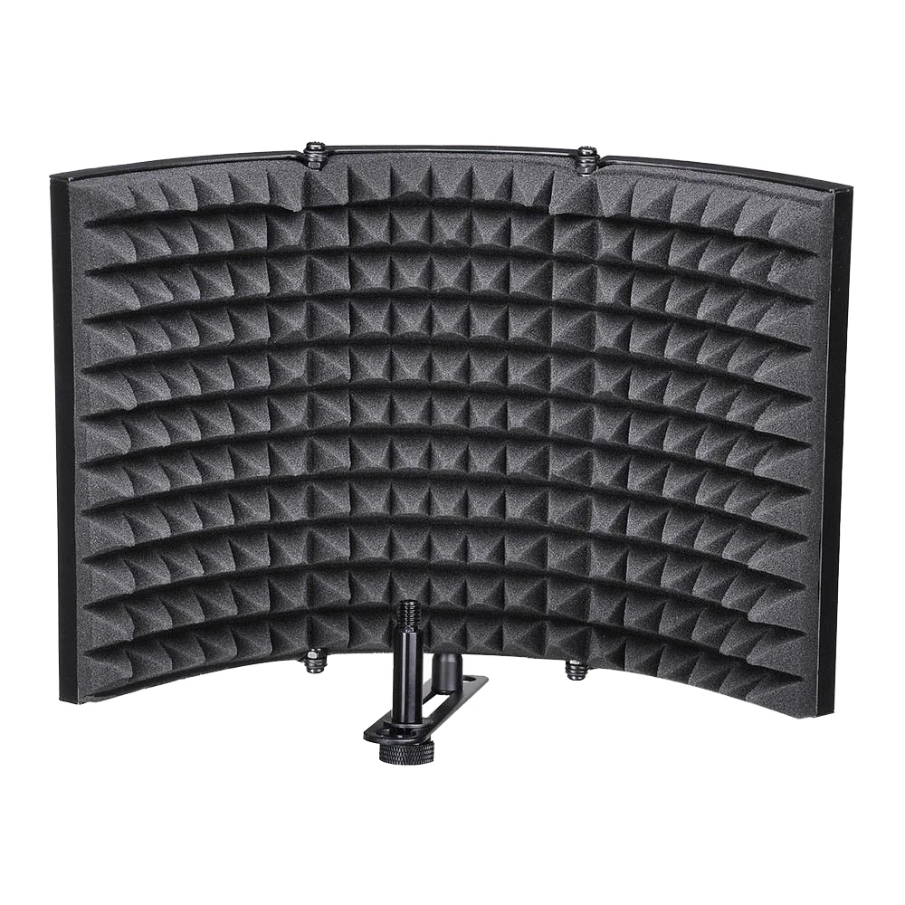 

Microphone Isolation Shield, Studio Mic Sound Absorbing Foam Reflector For Any Condenser Microphone Recording Equipment Studio