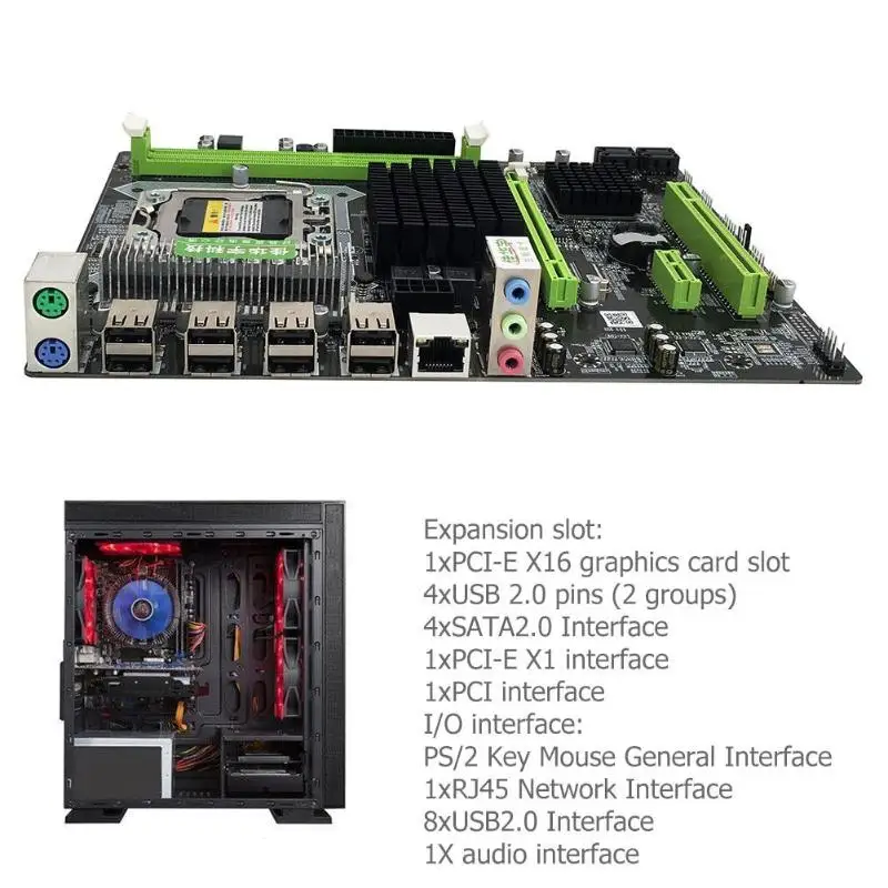 X58 برو LGA 1366 اللوحة DDR3 USB2.0 SATA2.0 ل E5502 L5506 W3503 EC3539 LC3528 2xDDR3 DIMM 1366 الألعاب سطح المكتب