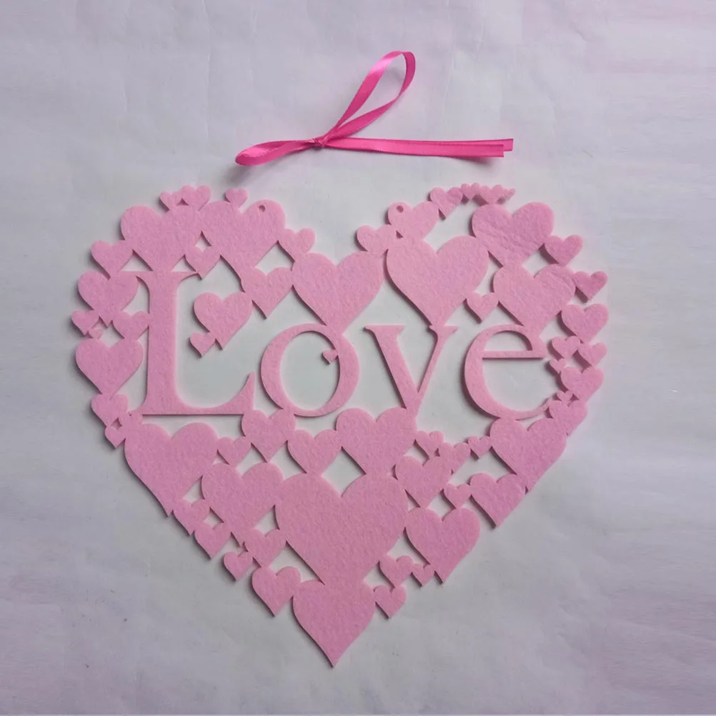 1 шт. креативная подвесная Нетканая подвеска в форме сердца на День святого Валентина, красивая Подвеска для женщин и девушек