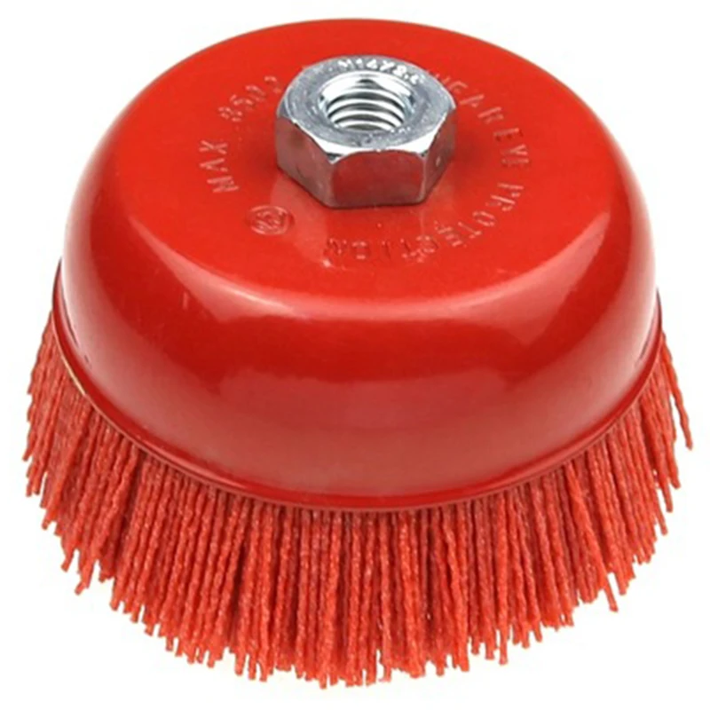 1 Piece 115 x M14 Cup Abrasive Brush Wheel P80 Pile Polymer-Abrasive 4.5 Inch Angle Grinder Tool