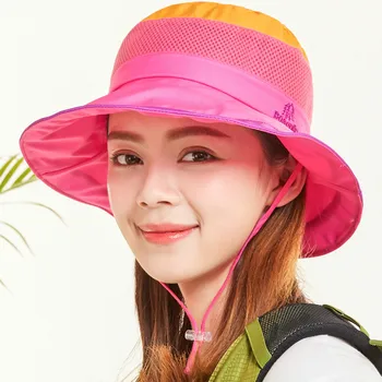 

Sunscreen Outdoors Hat Unisex Sun Hats For Women Summer Bucket Hat Men's Wide Brim Anti-UV Caps Splicing Stoma Sun Hat