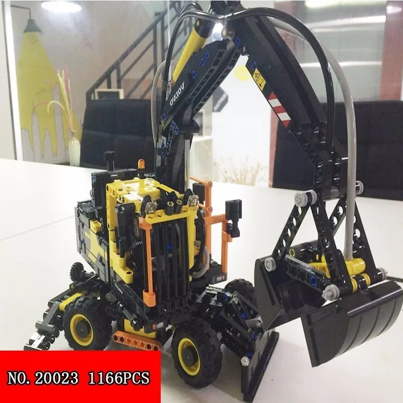

20023 Science Technology Mechanics Group An Excavator Children Alpinia Science And Spelling Insert Assembling Toys 1166pcs
