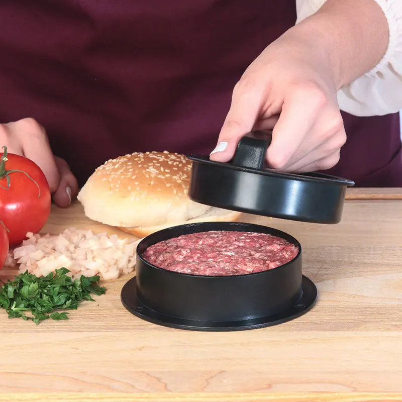 3 в 1 фаршированный пресс для мяса Патти Гамбургер производитель плесень слайдеры антипригарное пластиковое мясо пирог плесень кухня инструмент для приготовления пищи черный