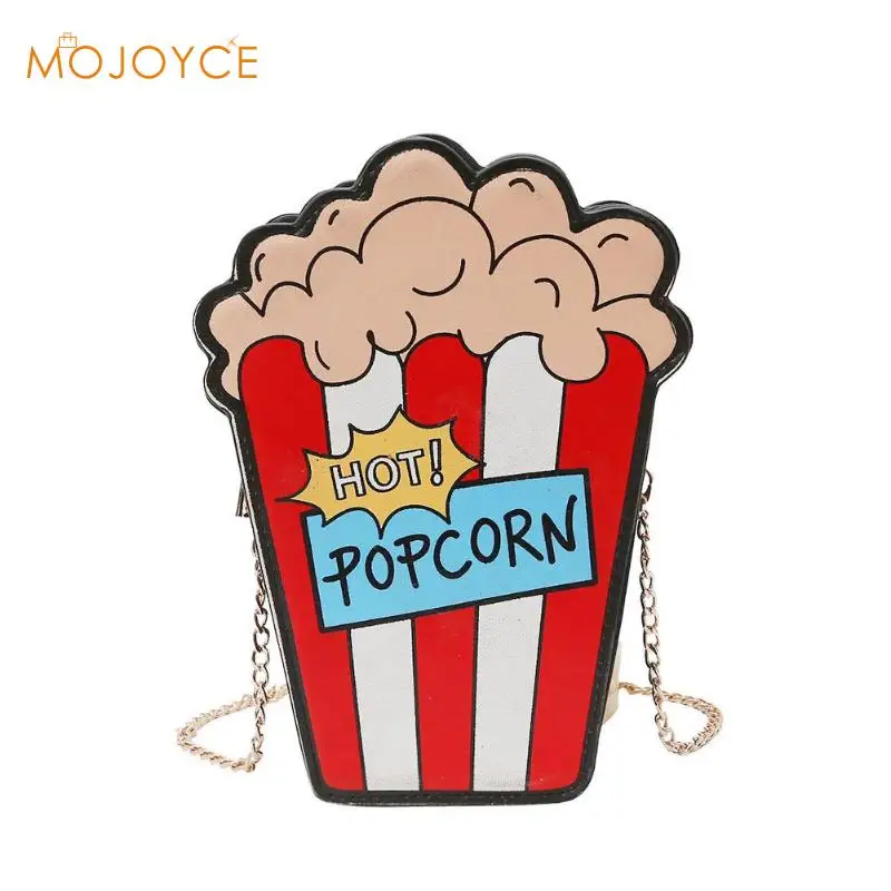 

Cartoon Fun Popcorn Shaped Women Shoulder Bags Chain Shoulder Bags Messenger Crossbody Bags Lovely Phone Money Kilala Purse