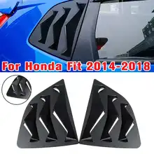 Матовая Черная задняя четверть боковое вентиляционное окно жалюзи для Honda Fit- жалюзи Совок покрытие автомобиля Стайлинг стикер