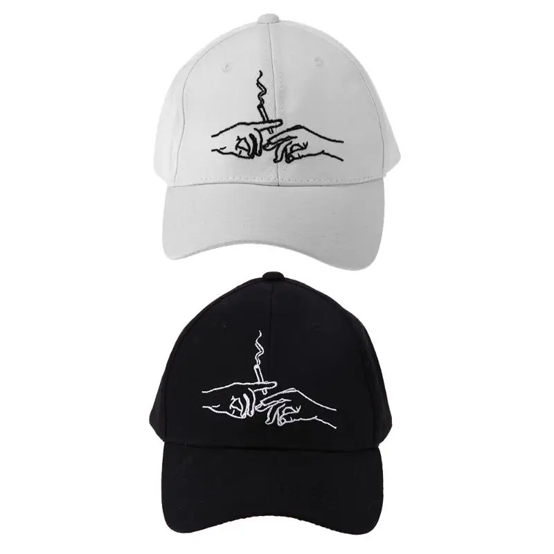 

Unisex Second Hands Smoke Embroidery Baseball Cap Adjustable Hiphop Hats
