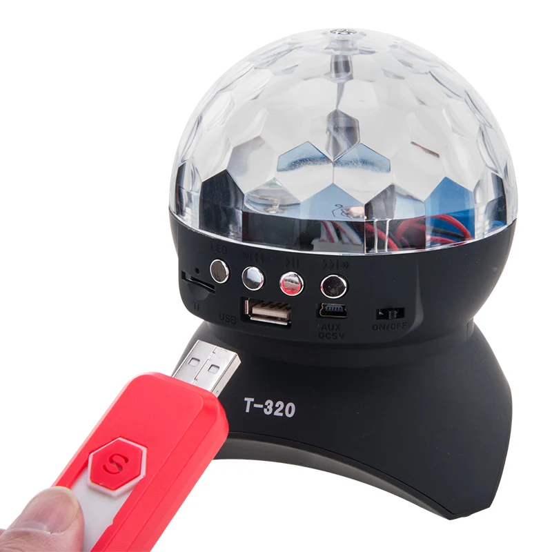 Мощный музыкальный bluetooth динамик красочные светодиодные фонари для караоке мини