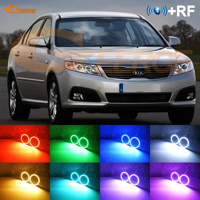 Для Kia Optima Magentis 2009 2010 отличный RF Bluetooth контроллер многоцветный ультра яркий RGB светодиодный ангельские глазки Halo Ring kit