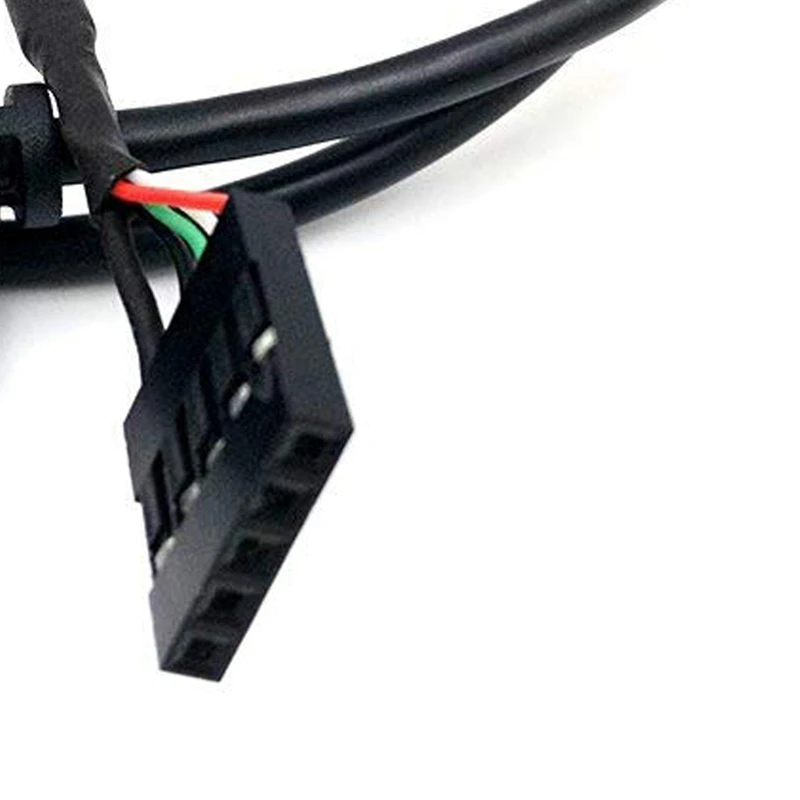 (2 Pack) 50 см 90 градусов правый угол типа B Печать USB папа на 5 Pin Материнская плата