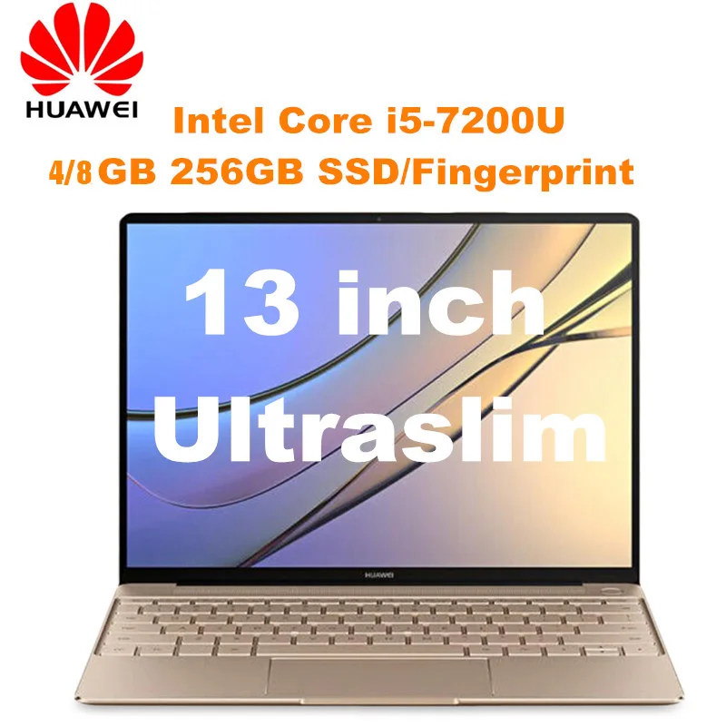 Huawei MateBook X ноутбук 13 0 дюймов Intel Core I5 7200U 4 Гб 256 ГБ SSD компьютер Windows 10 ips 2160x1440