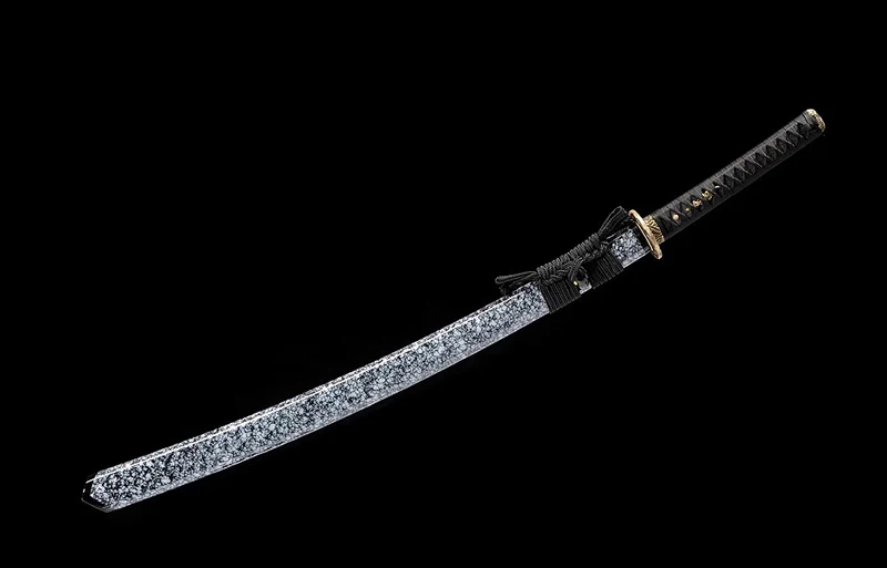 Red Blade Handmade Katana Damascus Folded Steel Japanese Sword Functional real katana Full tang blade