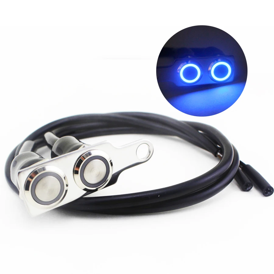 

Universal Blue LED Motorcycle Handlebar Switch for Motorcycle fog Light ON/OFF Dual Buttons Manual-return Lock Switch