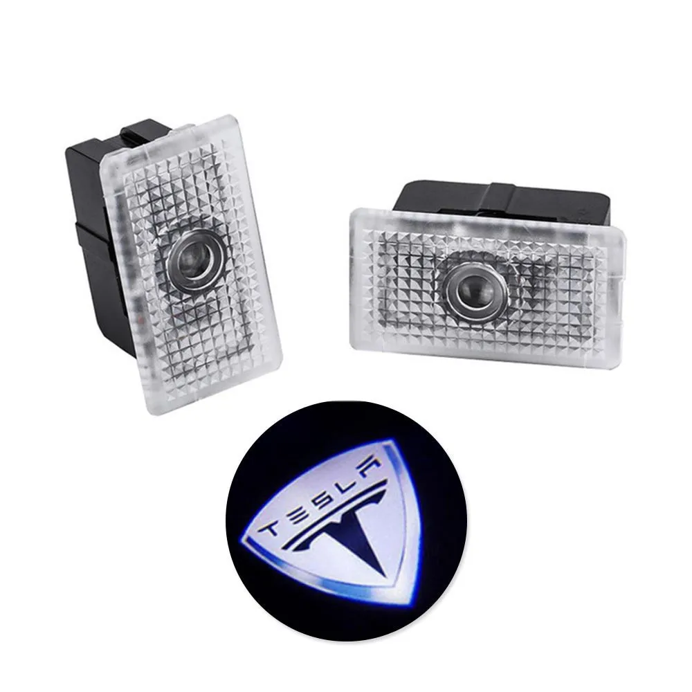 

Welcome Light Car Led Courtesy Door Signal Lamp Laser logo Projector Light Ghost Shadow Lights For Tesla Model S X 3