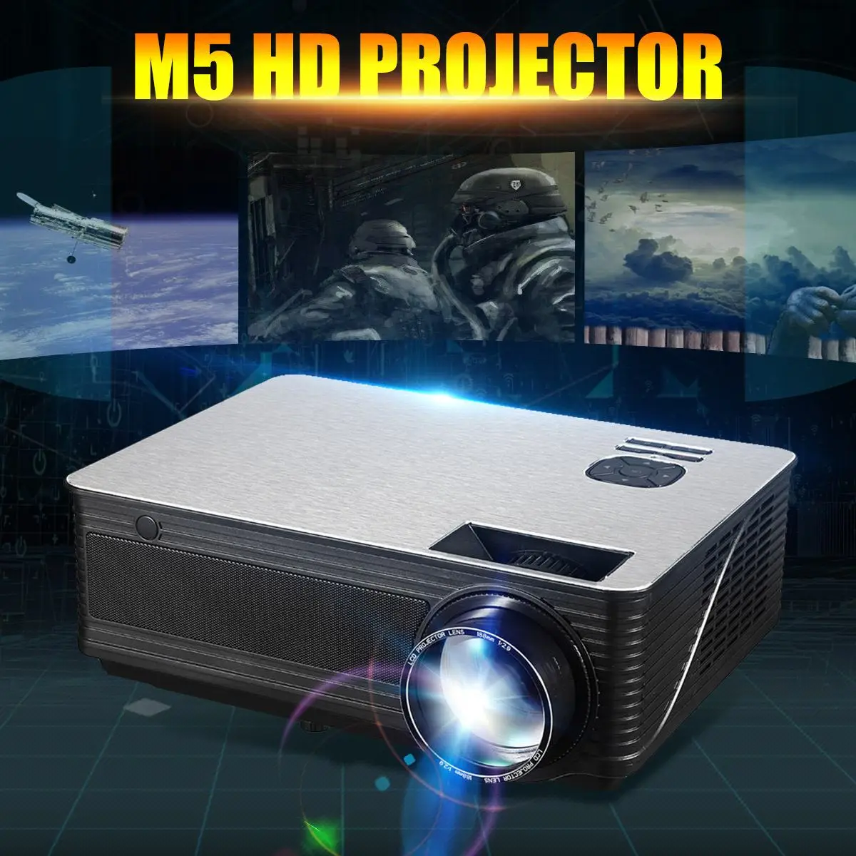 

NEW LED Portable Projector 5.8 Inch LCD Projector 4500 Lumen 1280*800 Support 1080P TV Home Theater System
