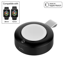 Внешний аккумулятор QI Беспроводное зарядное устройство для Apple Watch 1 2 3 4 серии power Bank 950 мАч портативное наружное мини зарядное устройство