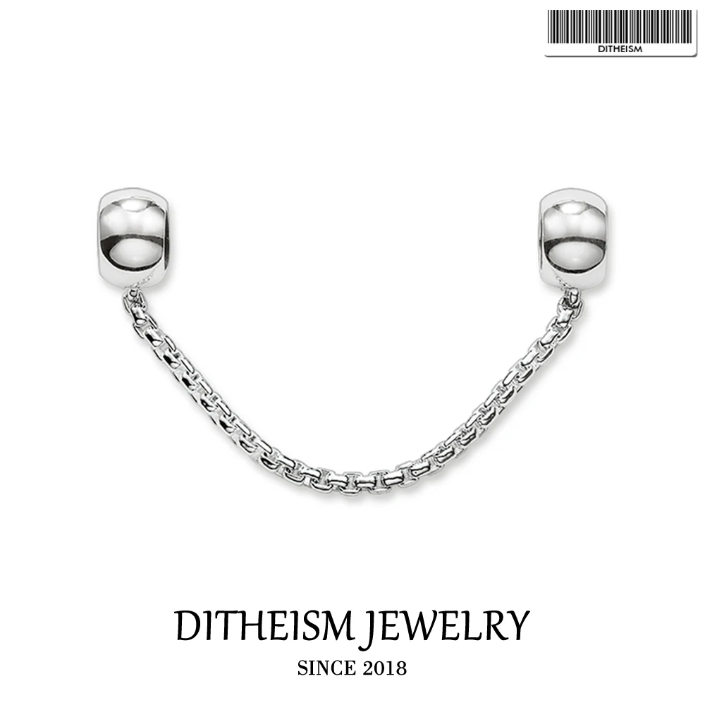

DIY Beads Safety Chain Classic, 2018 Fashion Silver Jewelry Trendy Gift For Women Men Boy Girl Fit Bracelets Necklace