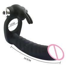 Penis Vibrator For Couples 7 Speed Penetration Strapon Dildo Butt Plug Strap On Intimate Sex Toys For Women Men Vibrating Ring