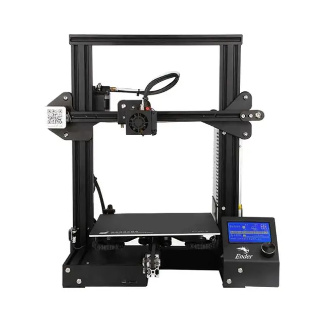 Cheap Creality 3D Ender 3 3D Printer DIY Kit V-slot Large Size I3 Mini Printer 3D Continuation Print Power 110C Add Glass for Hotbed