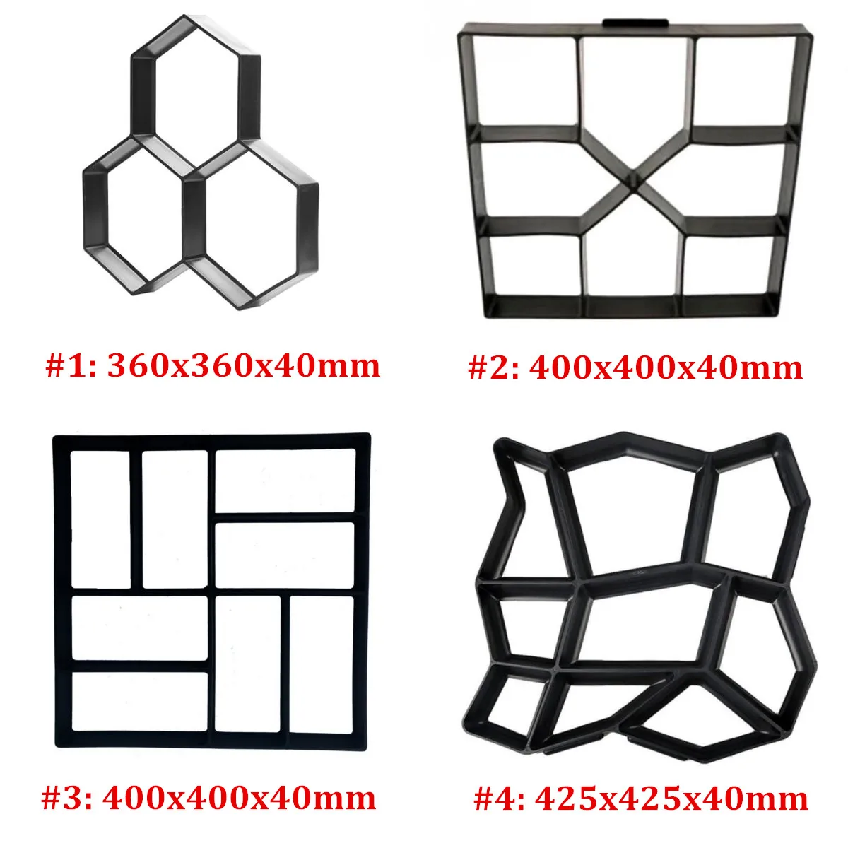 

NEW Garden DIY Plastic Path Maker Mold Manually Paving Courtyard Stone Road Cement Brick Mold