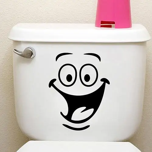 

Smiley Face WC Toilet Decal Room Art Decor Funny Bathroom Kitchen Wall Sticker Toilet Stickers