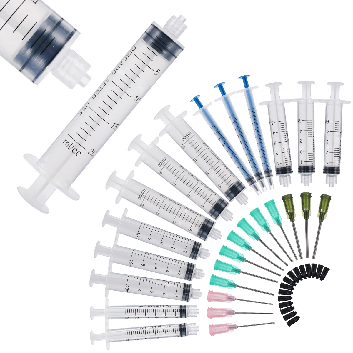 

15 Pack Blunt Tip Syringe Glue Syring 20ml 10ml 5ml 3ml 1ml Glue Syringe Syringes For Oil Glue Applicator Science Lab