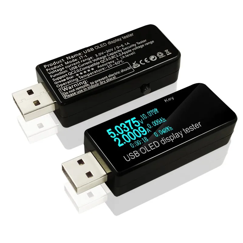 OLED 128x64 USB Тестер Вольтметр постоянного тока измеритель напряжения power Bank батарея Емкость монитор QC3.0 телефон зарядное устройство детектор