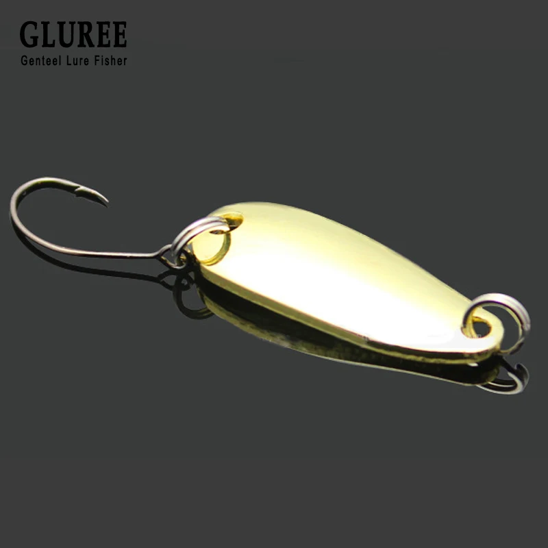 GLUREE 1 шт. 3 г блестящая железная ложка приманки для рыбной ловли Серебряная