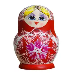 10 шт.. креативные красочные большие пупка матрешка куклы ручной работы окрашенный набор игрушек желая русская кукла Ремесла