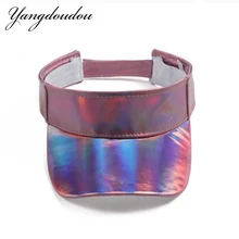 Yangdoudou Модные Бейсболки Новое поступление унисекс серебряный золотой лазер Повседневная регулируемая бейсболка ПУ сплошной цвет пустой Топ