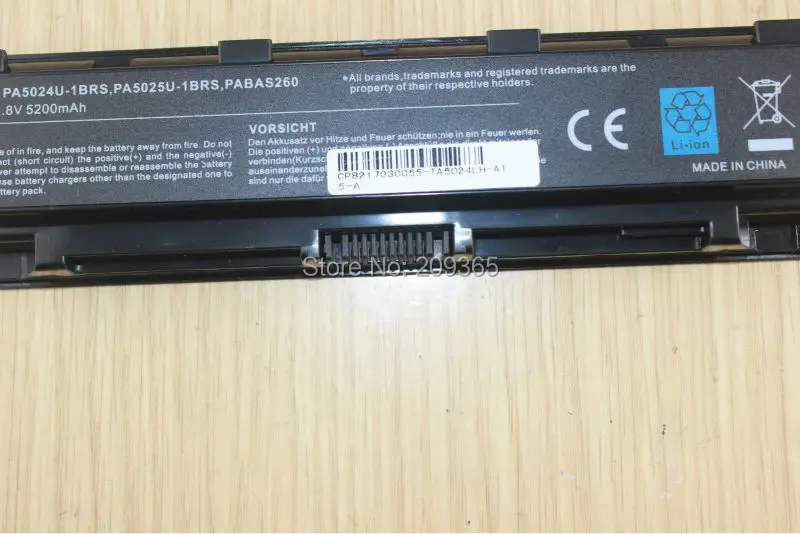 PA5024U 1BRS Аккумулятор для ноутбука Toshiba Satellite C800 C805 C840 C845 C850 L805 L830 L840 L850|battery for toshiba|laptop