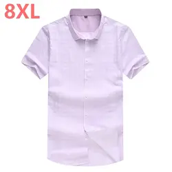 10XL 8XL 7XL 6XL 2018 Новый Большие размеры Мужская рубашка с короткими рукавами Новая летняя добавить удобрений увеличился мужская футболка с