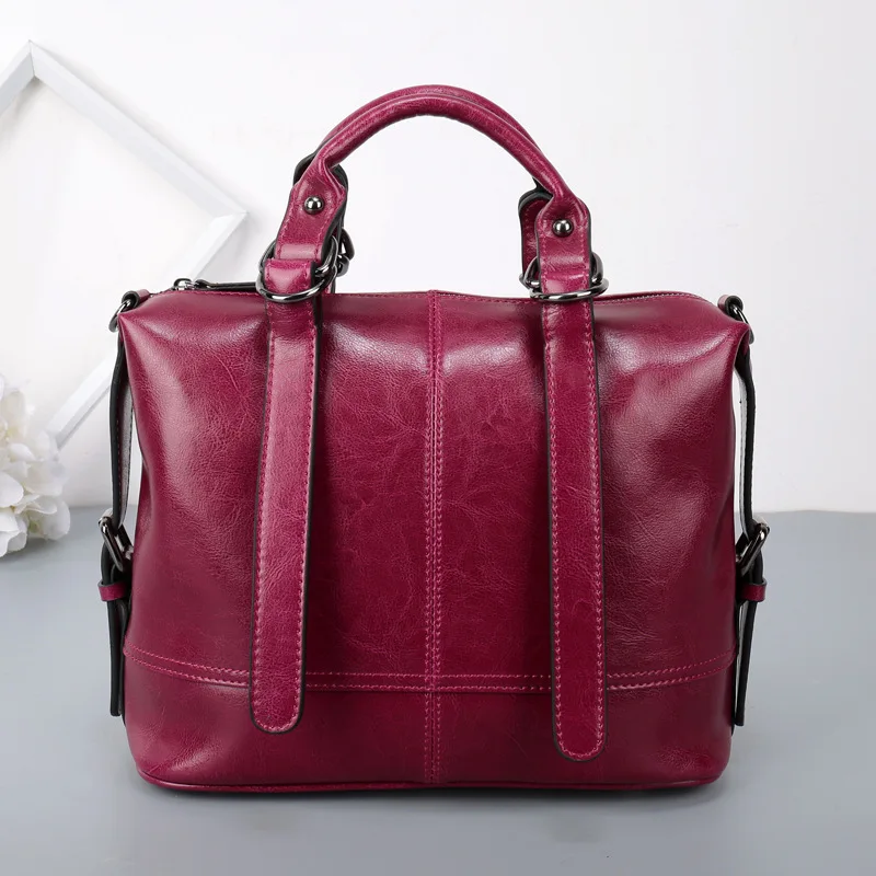 

LEATHER BAG 2018 NEW OIL WAX COWHIDE ANTIQUE BAG SINGLE SHOULDER SHOULDER BAG LUXURY HANDBAGS WOMEN BAGS DESIGNER WALLET PURSE